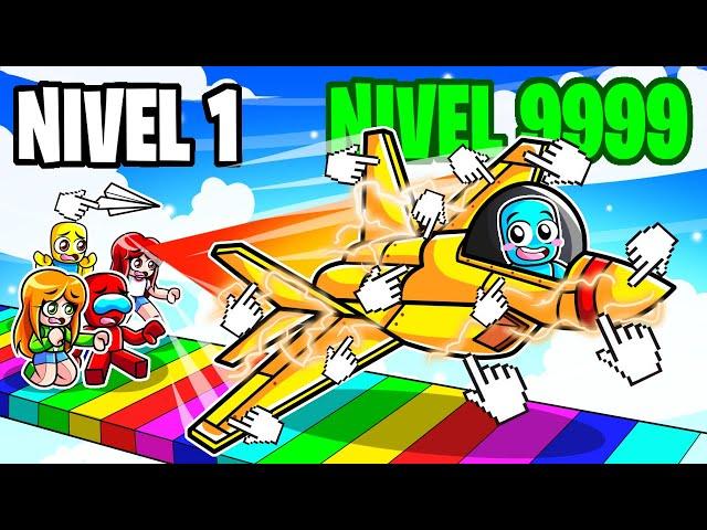 Avión de Nivel 1 VS el AVIÓN MÁS RÁPIDO de Nivel 9999 en Roblox!