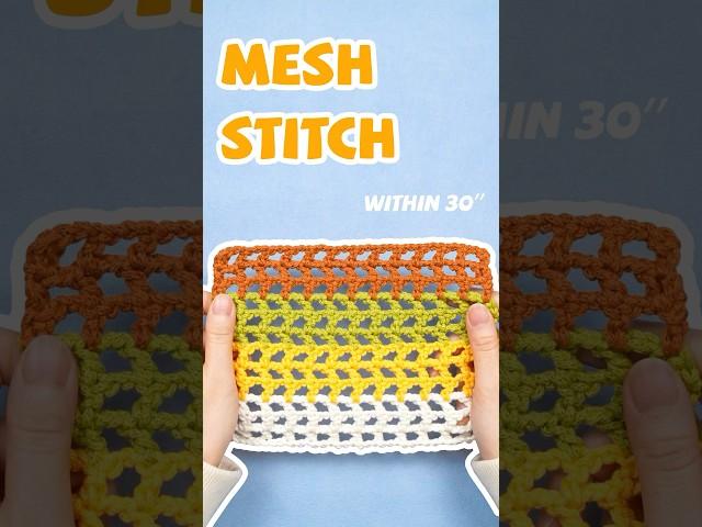 A mesh stitch made with double crochet, easy and practical. #doublecrochet #crochettutorial #yeezhee