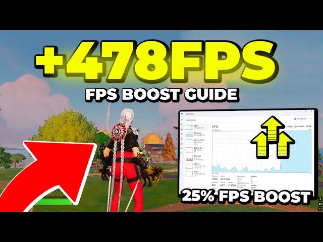 FORTNITE: HOW TO BOOST FPS, FIX FPS DROPS / STUTTERS| Low-End PC ️