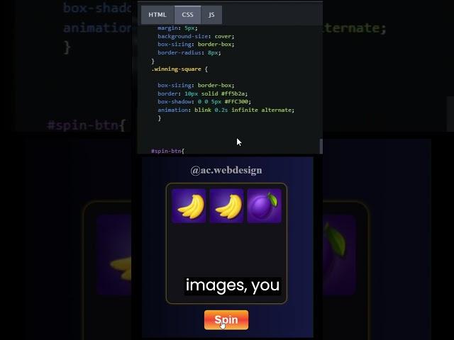 Simple slot game #codeproject #newvideo #codinggames #webdesign #webdevelopment #javascript