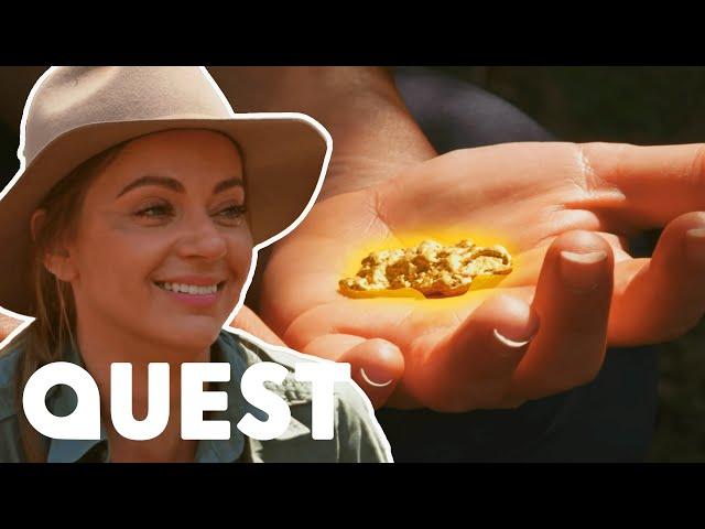 Jacqui Gets Emotional After Finding Huge Gold Nugget I Aussie Gold Hunters