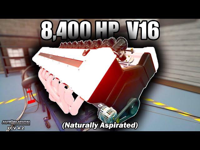 The Best Naturally Aspirated V16 Engine Ever | Automation The Car Company Tycoon Game (LCV 4.2.25)