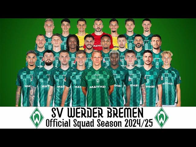 SV Werder Bremen Official Squad Season 2024/25 | Werder Bremen Squad 24/25 | Bundesliga 2024/25