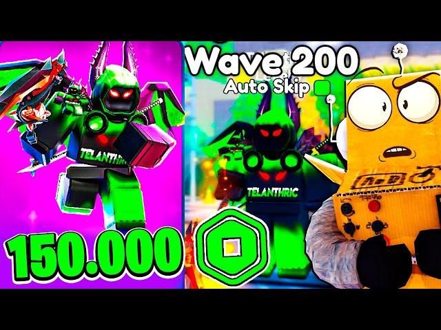 ТРАЧУ 150.000 РОБУКСОВ! РАЗРАБОТЧИК СТАЛ ЮНИТОМ! РОБУКСОВ! 111 СЕРИЯ ROBLOX Toilet Tower Defense