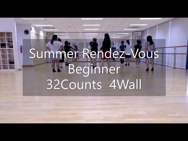 Summer Rendez-Vous Line Dance (Beginner) Let's Practice Together~ 