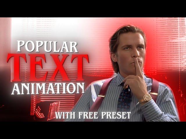 Text Animations Preset Pack Free After Effects | Syfx96