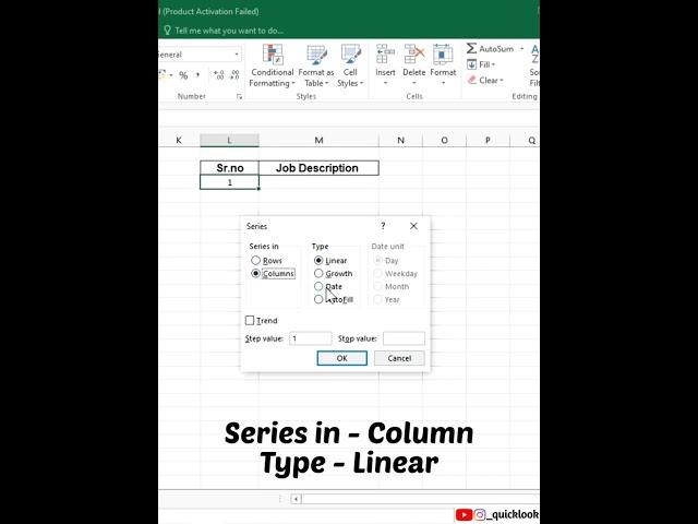 Auto Fill Serial Numbers in Excel Quickly | Microsoft Excel ⏩