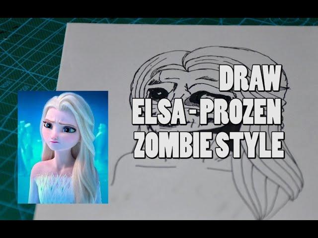 #draw  #101studio #elsa #frozen #disneyprincess #zombie #quicksketch