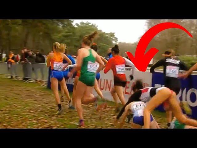 CHAOS In Womens Cross Country FINAL Race )this was badluck)