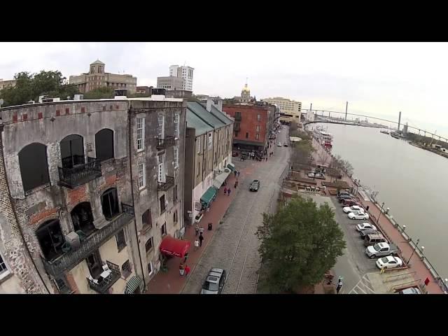 A Walk Down River Street in Savannah GA - An Aerial View