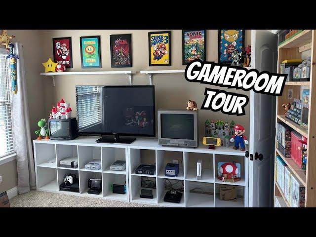 Over 140+ Super Mario Games! Nintendo Gameroom Tour!