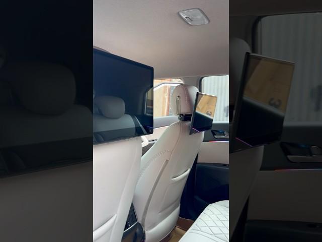 4K Headrest Monitors with Ambient light and Seat covers installed in Creta  #viral #car