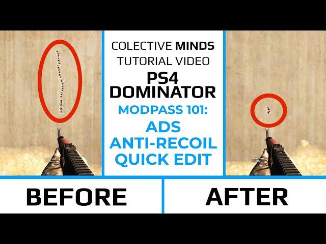 ADS Anti-Recoil Quick Edit  (Tutorial)  PS4 Strike Pack Dominator