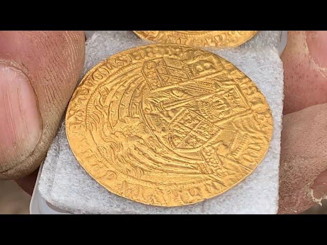 Massive gold medieval coin X2 metal detecting