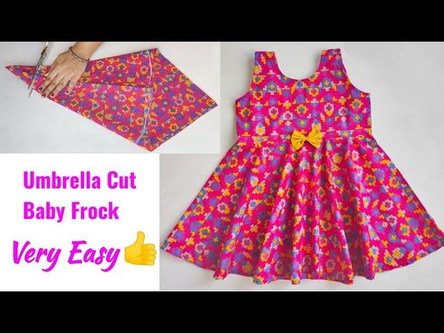 Umbrella Cut Baby Frock Cutting and stitching | Baby Frock cutting and stitching