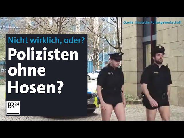 Polizeigewerkschaft beklagt in originellem Video Lieferengpässe bei Uniform | Abendschau | BR24