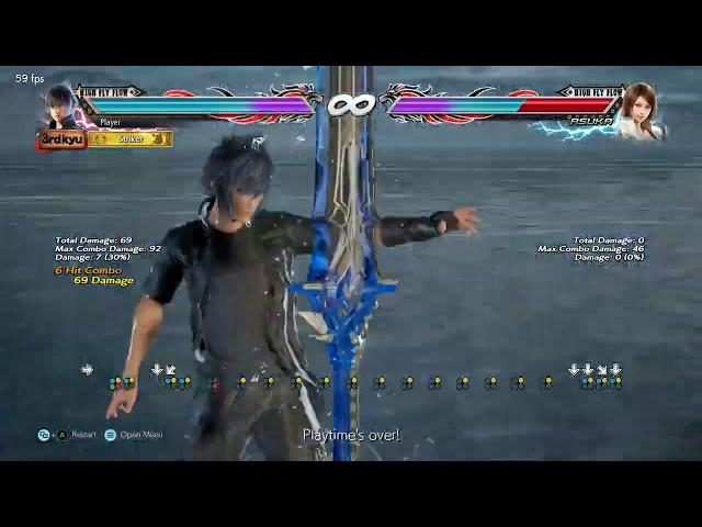 Tekken 7 Noctis Rage Art Combo 92 Damage (Max)