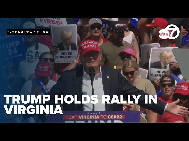 WATCH: Gov. Youngkin speaking at Trump Rally in Chesapeake, Virginia