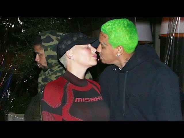 Amber Rose And Alexander Edwards Put On A PDA Session For The Cameras