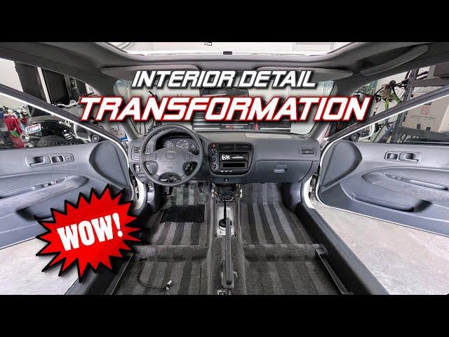 Honda Civic Interior Detail Transformation | Deep Cleaning EVERYTHING!