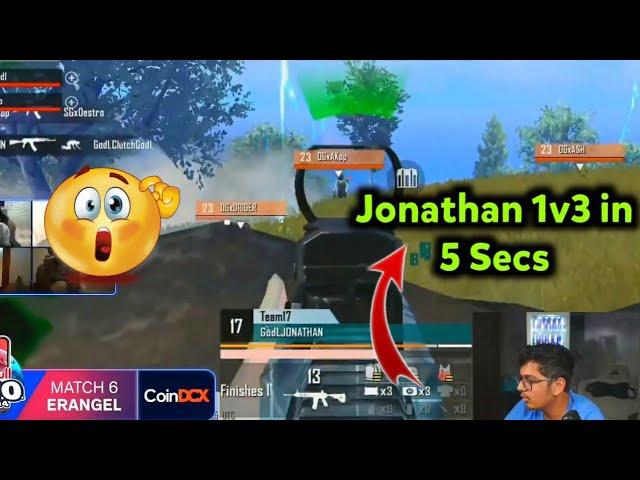 Jonathan 1v3 in 5 Secs | Jonathan lose 1v1  Mortal Shocked