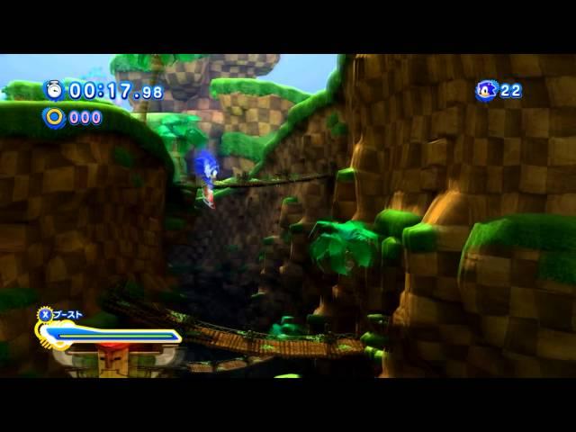 Sonic Generations Modern Sonic in Classic Green Hill Speed Run(w/skills) 0:34:14