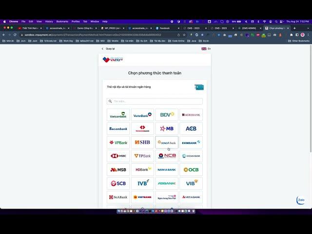 Demo website Microservice API  thanh toán online