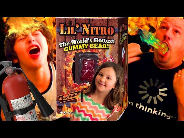 9 year old eats world's HOTTEST Gummy Bear ( Lil' Nitro )