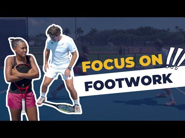 Footwork and positioning on a tennis court