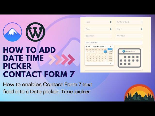 How to add Date Time picker contact form 7 | Contact form 7 addon