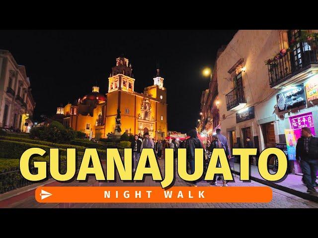 Night Walk in Guanajuato City, Mexico | Walking Tour 4K