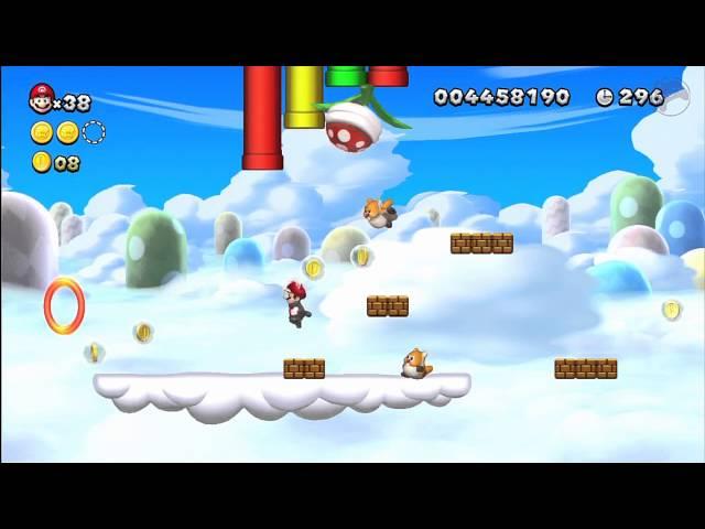 Meringue Clouds-1 Land Of Flying Blocks [New Super Mario Bros Wii U]