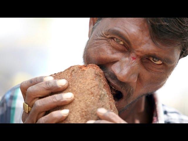 Man Addicted To Eating Bricks, Mud and Gravel