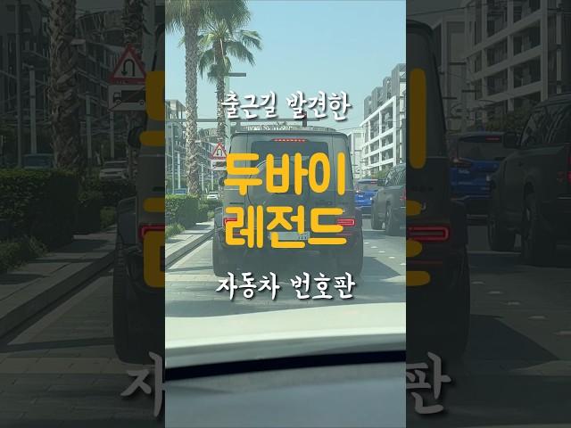 두바이 레전드 자동차 번호판 