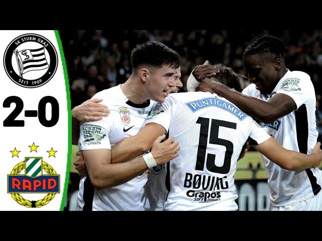 SK Sturm Graz vs Rapid Wien (2-0) All Goals and Extended Highlights