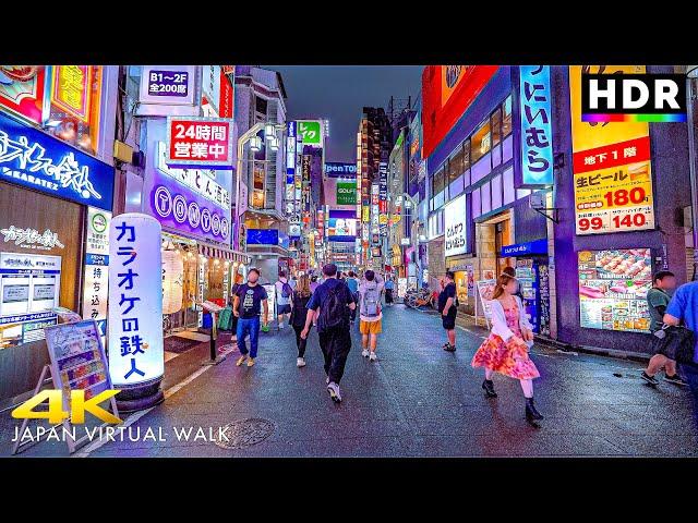 Tokyo Shinjuku, Yoyogi Rainy Night Walk, Japan • 4K HDR