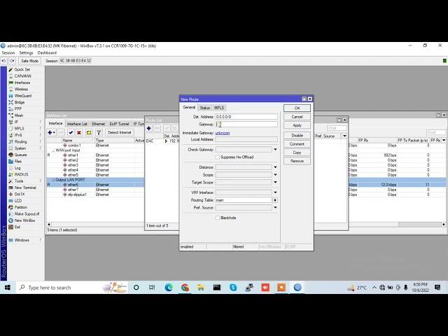 Mikrotik router configuration step by step | CCR1009 | RB760 hEX