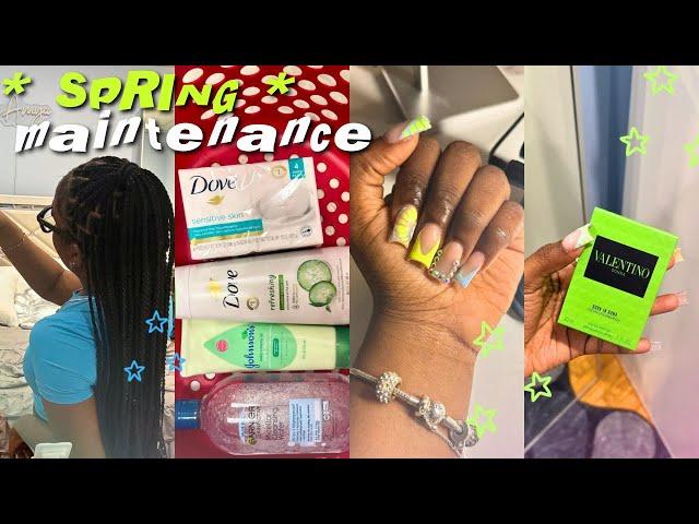 SPRING MAINTENANCE VLOG ˖ ° | hair, nails + hygiene & perfume shopping