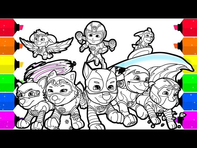 Paw Patrol : Mighty Pups Coloring Pages for Kids