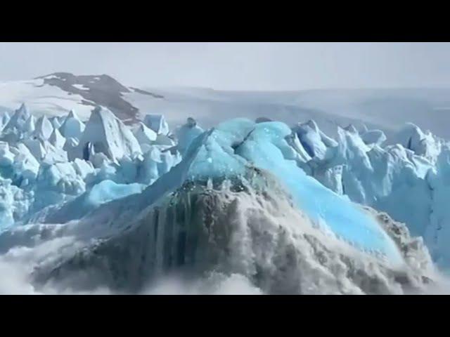 Incredible GLACIER CALVING & TSUNAMI WAVE Caught On Camera! | Glacier Wall Collapse