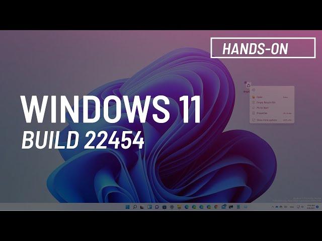 Windows 11 build 22454: Context menu update, Settings changes, more