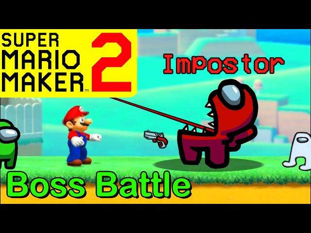 Mario Maker 2 - How to make a IMPOSTOR boss battle (Mario Maker Boss ideas)(AMONG US bosses)