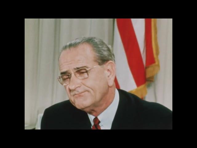 President Johnson addresses the nation on his decision not to seek reelection