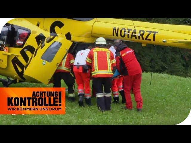 Schwerer Verkehrsunfall! Luftrettung mit Rettungshubschrauber | Achtung Kontrolle | kabel eins