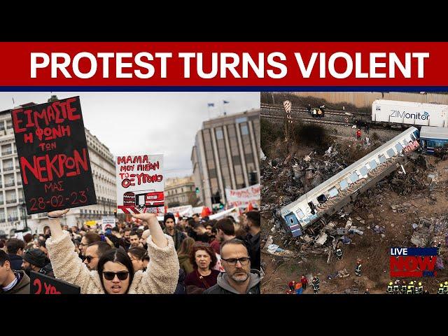 Thousands protest across Greece over deadly train crash | LiveNOW from FOX