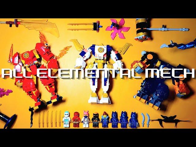 LEGO NINJAGO 2024 All Elemental Mech Sets Compilation | Dragons rising | Speed Build ASMR