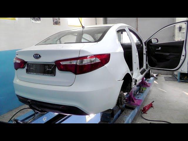 KIA Rio. Вытяжка кузова. Наборка.  Неприятность((    #косячник