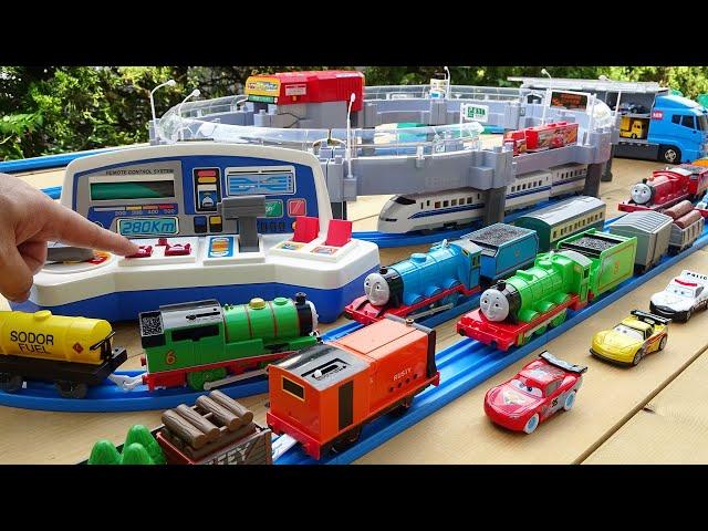 Plarail Shinkansen Mirai Nozomi GO!  Thomas the Tank Engine and Tomica Highway Course