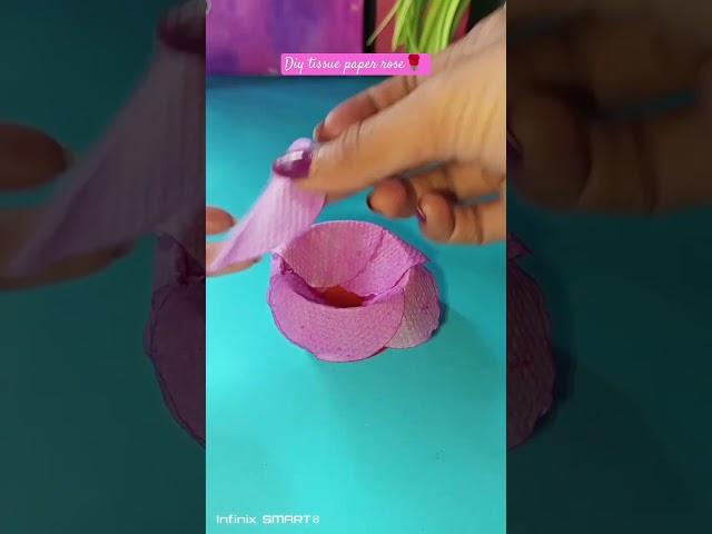 Tissue paper rose  #trendingdiy #tissuerose #peparflower #diy #flowers #viralvideo #viralshorts