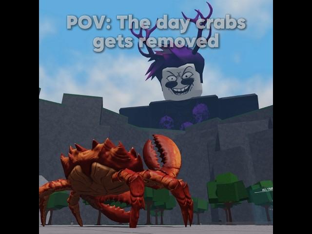 POV: The day crabs gets removed #roblox #thestrongestbattlegrounds #saitamabattlegrounds